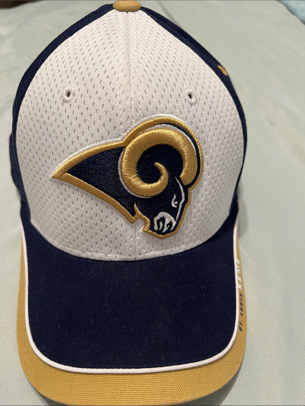 Reebok Navy White Gold Football Logo Mesh Cap